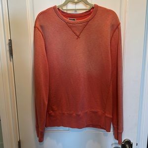 JCrew Vintage Orange Fleece Crewneck Sweater - Men’s Medium